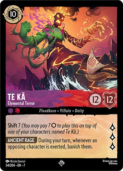 Image for Te Ka - Elemental Terror (54/204) (Archazia's Island) - Disney Lorcana