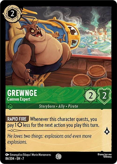 Image for Grewnge - Cannon Expert (86/204) (Archazia's Island) - Disney Lorcana