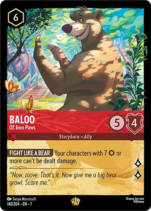 Image for Baloo - Ol' Iron Paws (142/204) (Archazia's Island) - Disney Lorcana