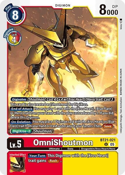 Image for OmniShoutmon (BT21-021 U) (World Convergence) - Digimon Card Game