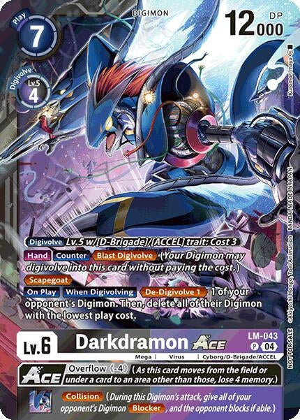 Image for Darkdramon ACE (Limited Card Pack) (LM-043 P) (World Convergence) - Digimon Card Game