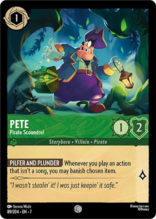 Image for Pete - Pirate Scoundrel (89/204) (Archazia's Island) - Disney Lorcana