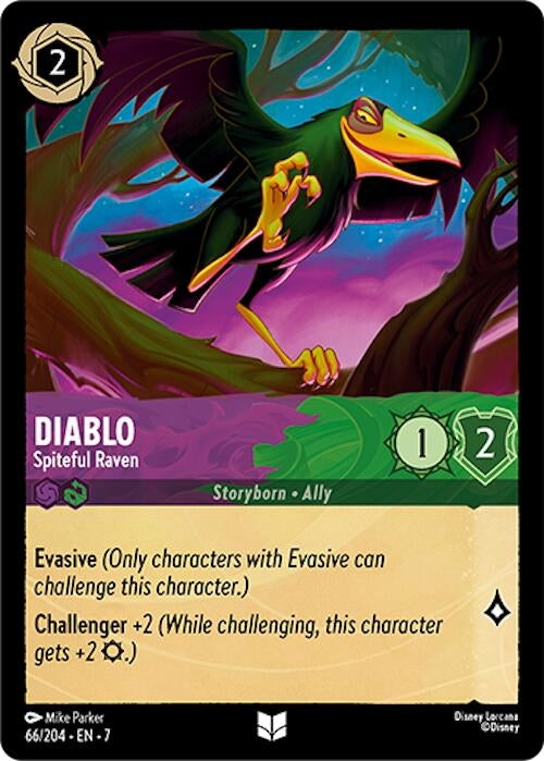 Image for Diablo - Spiteful Raven (66/204) (Archazia's Island) - Disney Lorcana
