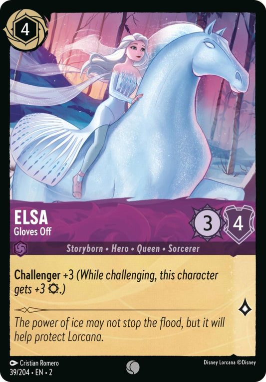 Image for Elsa - Gloves Off (Errata Version) (39/204) (Rise of the Floodborn) - Disney Lorcana
