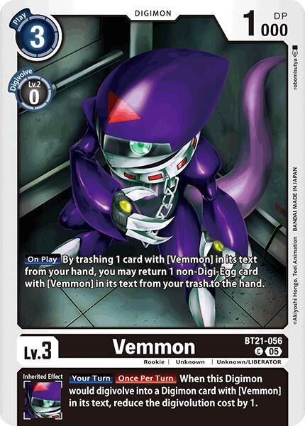 Image for Vemmon (BT21-056 C) (World Convergence) - Digimon Card Game