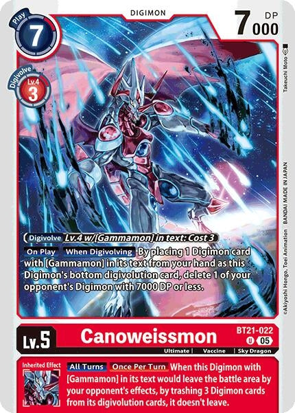 Image for Canoweissmon (BT21-022 U) (World Convergence) - Digimon Card Game