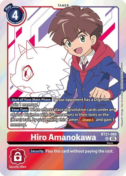Image for Hiro Amanokawa (BT21-080 SR) (World Convergence) - Digimon Card Game