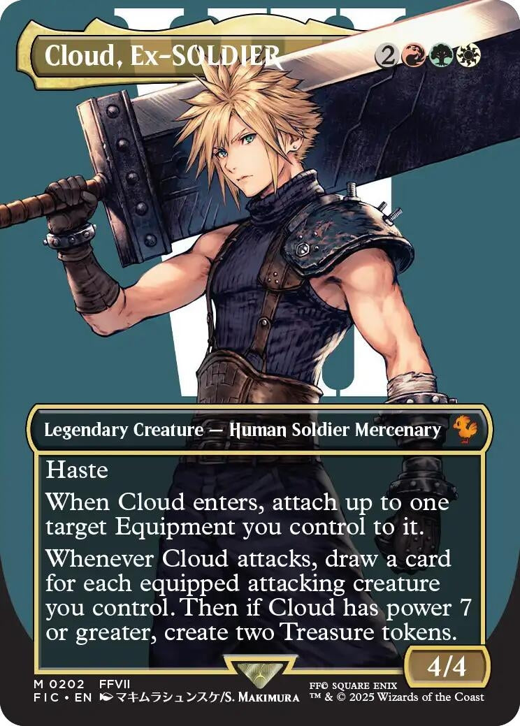 Image for Cloud, Ex-SOLDIER (Borderless) (202) (Commander: FINAL FANTASY) - Magic: The Gathering