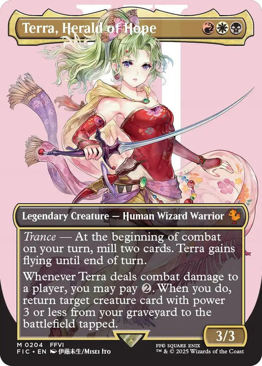 Image for Terra, Herald of Hope (Borderless) (204) (Commander: FINAL FANTASY) - Magic: The Gathering