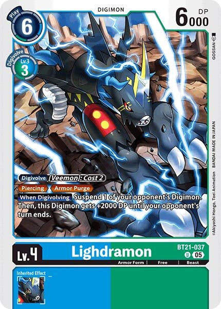 Image for Lighdramon (BT21-037 U) (World Convergence) - Digimon Card Game