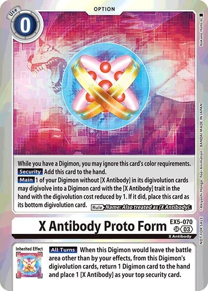 Image for X Antibody Proto Form (Special Event Pack 2025) (EX5-070 SR) (Animal Colosseum) - Digimon Card Game