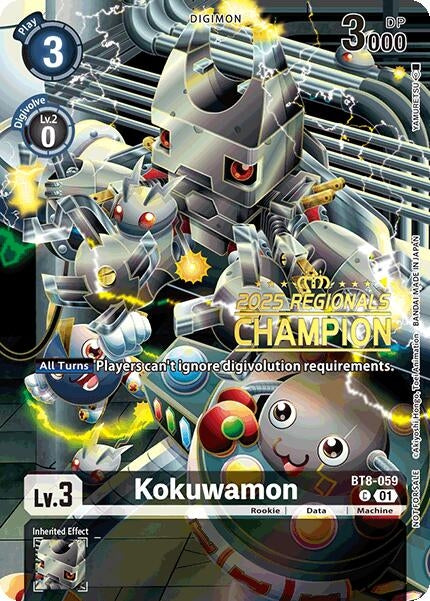 Image for Kokuwamon (2025 Regionals Champion) (BT8-059 C) (New Awakening) - Digimon Card Game