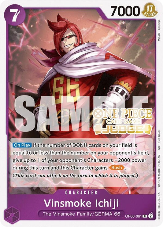 Image for Vinsmoke Ichiji (Judge Pack Vol. 5) (OP06-061) (One Piece Promotion Cards) - One Piece Card Game