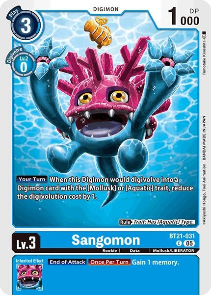 Image for Sangomon (BT21-031 C) (World Convergence) - Digimon Card Game