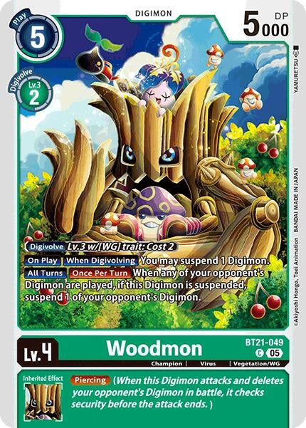 Image for Woodmon (BT21-049 C) (World Convergence) - Digimon Card Game