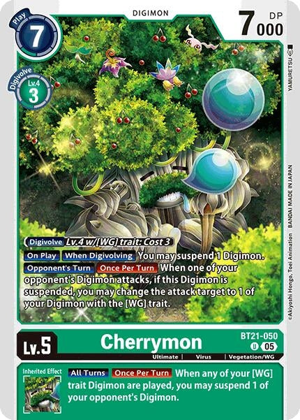 Image for Cherrymon (BT21-050 U) (World Convergence) - Digimon Card Game
