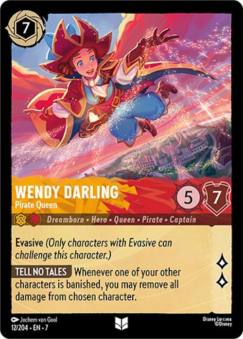 Image for Wendy Darling - Pirate Queen (12/204) (Archazia's Island) - Disney Lorcana
