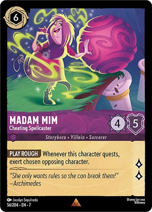 Image for Madam Mim - Cheating Spellcaster (56/204) (Archazia's Island) - Disney Lorcana