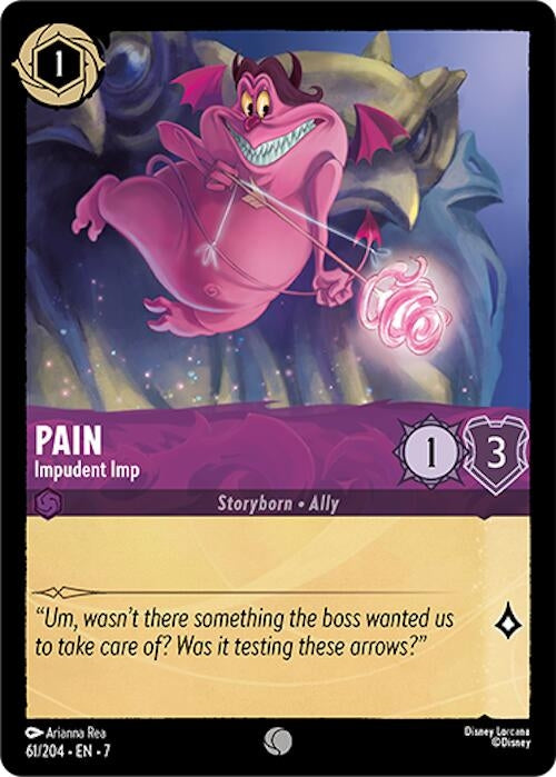 Image for Pain - Impudent Imp (61/204) (Archazia's Island) - Disney Lorcana
