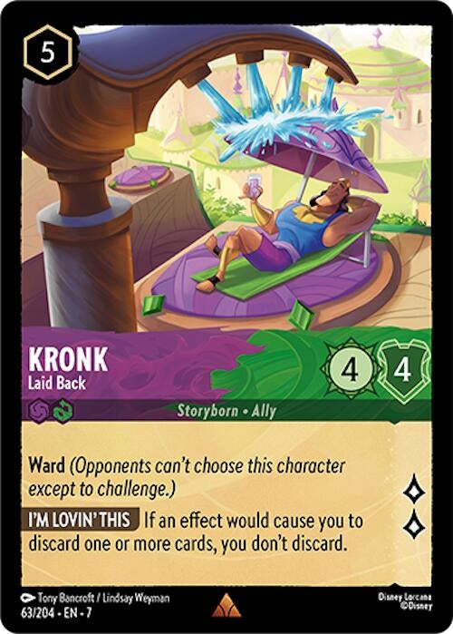Image for Kronk - Laid Back (63/204) (Archazia's Island) - Disney Lorcana