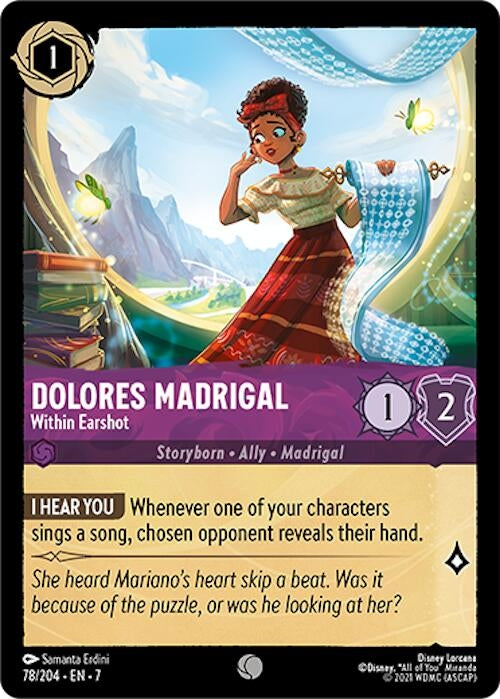 Image for Dolores Madrigal - Within Earshot (78/204) (Archazia's Island) - Disney Lorcana