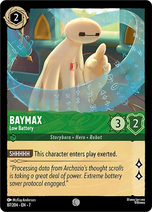 Image for Baymax - Low Battery (87/204) (Archazia's Island) - Disney Lorcana
