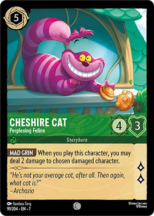 Image for Cheshire Cat - Perplexing Feline (91/204) (Archazia's Island) - Disney Lorcana