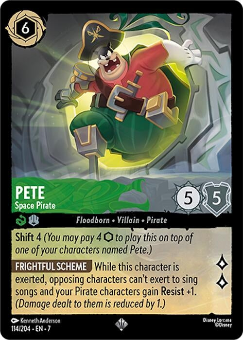 Image for Pete - Space Pirate (114/204) (Archazia's Island) - Disney Lorcana