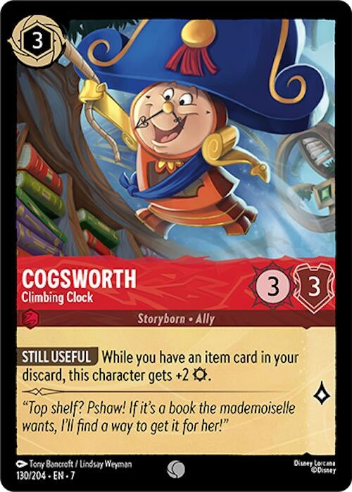 Image for Cogsworth - Climbing Clock (130/204) (Archazia's Island) - Disney Lorcana