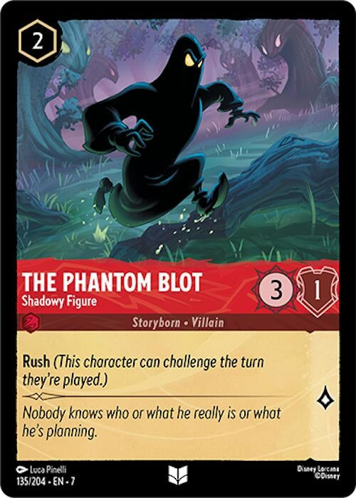 Image for The Phantom Blot - Shadowy Figure (135/204) (Archazia's Island) - Disney Lorcana