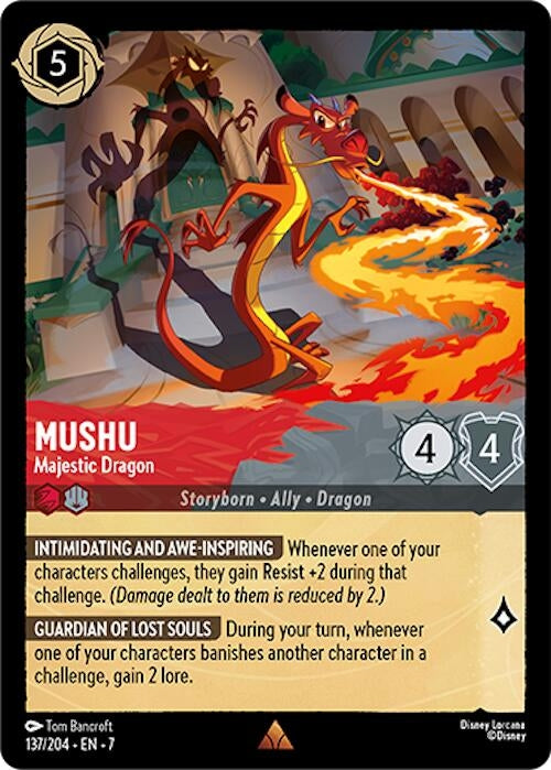 Image for Mushu - Majestic Dragon (137/204) (Archazia's Island) - Disney Lorcana