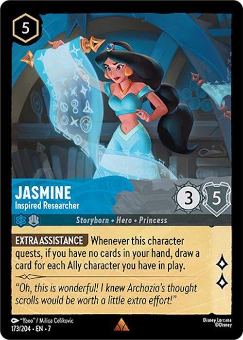 Image for Jasmine - Inspired Researcher (173/204) (Archazia's Island) - Disney Lorcana