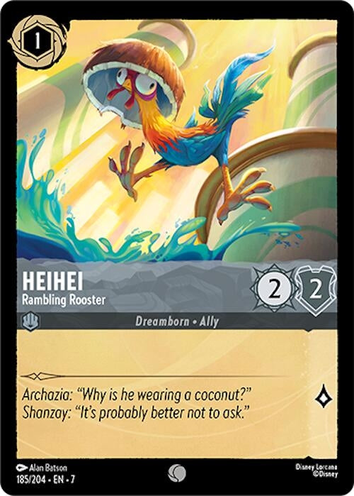 Image for Heihei - Rambling Rooster (185/204) (Archazia's Island) - Disney Lorcana
