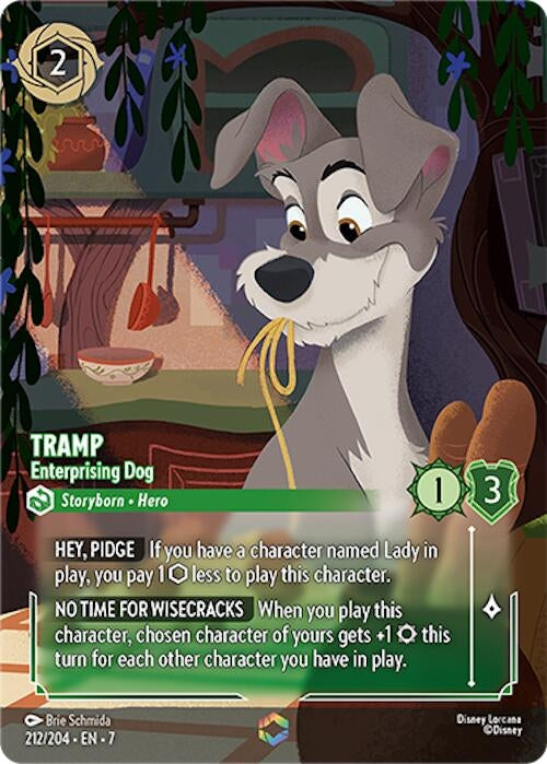 Image for Tramp - Enterprising Dog (Enchanted) (212/204) (Archazia's Island) - Disney Lorcana