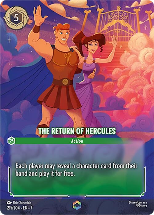 Image for The Return of Hercules (Enchanted) (215/204) (Archazia's Island) - Disney Lorcana