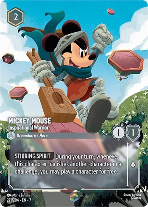Image for Mickey Mouse - Inspirational Warrior (Enchanted) (221/204) (Archazia's Island) - Disney Lorcana