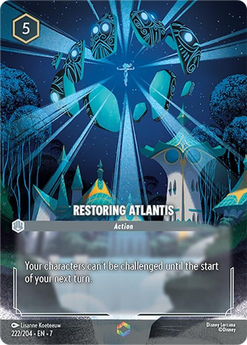 Image for Restoring Atlantis (Enchanted) (222/204) (Archazia's Island) - Disney Lorcana