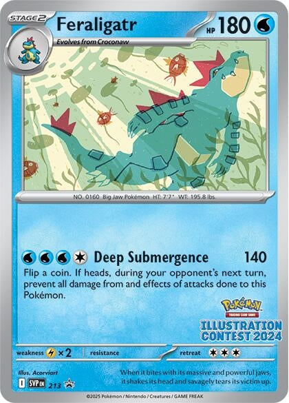 Image for Feraligatr - 213 (Illustration Contest 2024) (213) (SV: Scarlet & Violet Promo Cards) - Pokemon