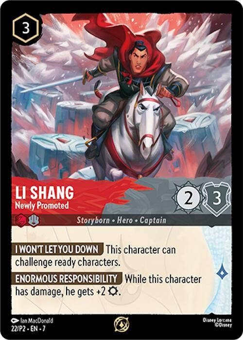 Image for Li Shang - Newly Promoted (22) (Disney Lorcana Promo Cards) - Disney Lorcana
