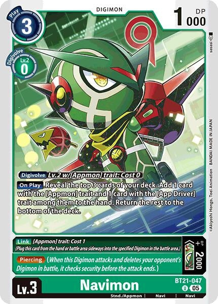 Image for Navimon (BT21-047 U) (World Convergence) - Digimon Card Game