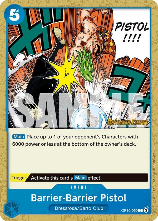 Image for Barrier-Barrier Pistol (OP10-060) (Royal Blood Release Event Cards) - One Piece Card Game