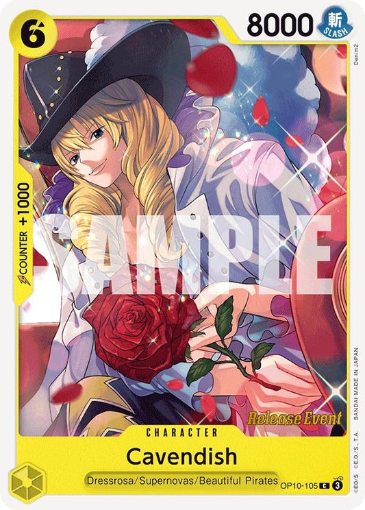 Image for Cavendish (105) (OP10-105) (Royal Blood Release Event Cards) - One Piece Card Game