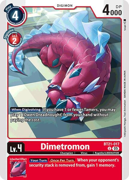 Image for Dimetromon (BT21-017 U) (World Convergence) - Digimon Card Game