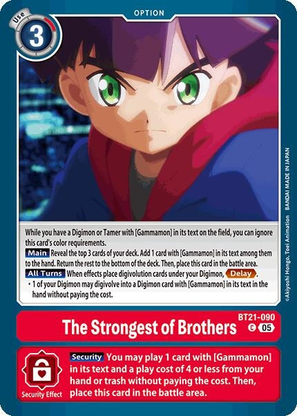 Image for The Strongest of Brothers (BT21-090 C) (World Convergence) - Digimon Card Game