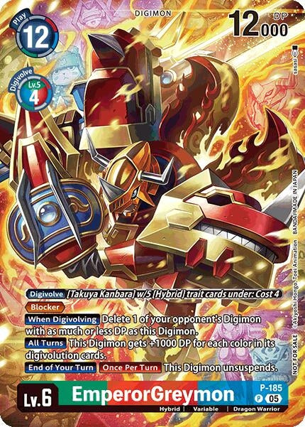 Image for EmperorGreymon (BT-21: Illustration Celebration Pack) (P-185 P) (World Convergence) - Digimon Card Game
