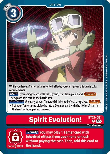 Image for Spirit Evolution! (BT21-091 C) (World Convergence) - Digimon Card Game