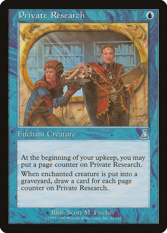 Image for Private Research (41) (Urza's Destiny) - Magic: The Gathering