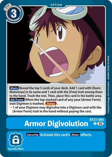 Image for Armor Digivolution (BT21-094 C) (World Convergence) - Digimon Card Game