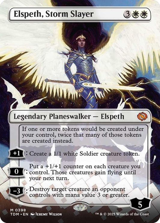 Image for Elspeth, Storm Slayer (Borderless) (398) (Tarkir: Dragonstorm) - Magic: The Gathering