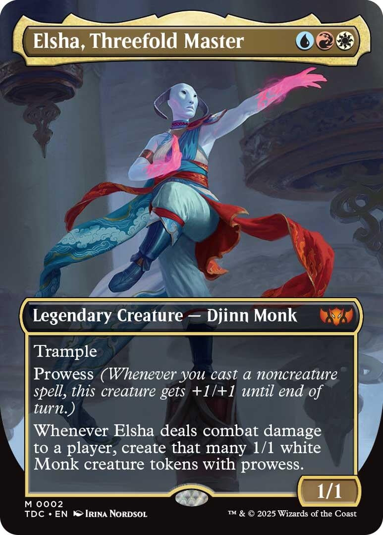 Image for Elsha, Threefold Master (Borderless) (2) (Commander: Tarkir: Dragonstorm) - Magic: The Gathering